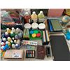 Image 3 : ASSORTED ITEMS INCLUDING; PAINT, BIRD HOUSES, ART SUPPLIES & MORE (TABLE NOT INCLUDED)