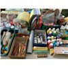 Image 4 : ASSORTED ITEMS INCLUDING; PAINT, BIRD HOUSES, ART SUPPLIES & MORE (TABLE NOT INCLUDED)