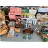 Image 3 : ASSORTED ITEMS INCLUDING; MODEL PLANES, DOLL HOUSE MINIATURES, STUFFED BEARS & MORE (TABLE NOT IN...