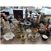 Image 3 : ASSORTED ITEMS INCLUDING; CANDLE HOLDERS, VASES, DUCK WALL DCOR & MORE (TABLE NOT INCLUDED)