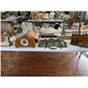 Image 1 : ASSORTED ITEMS INCLUDING; SHELF, WALL MOUNT COAT HANGERS & ASSORTED CLOCKS (TABLE NOT INCLUDED)