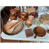 Image 3 : ASSORTED ITEMS INCLUDING; CANDLE HOLDERS, CANDLES, LANTERN, WOOD BOWLS & MORE (TABLE NOT INCLUDED)