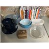 Image 3 : ASSORTED ITEMS INCLUDING; DISHWARE, BOOKS, PAPER FOOD PRODUCTS & MORE (TABLE NOT INCLUDED)