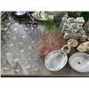 Image 4 : ASSORTED ITEMS INCLUDING; GLASSWARE, SILVER PLATED FLATWARE SET, GRAVY BOATS & MORE (TABLE NOT IN...