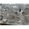 Image 4 : ASSORTED ITEMS INCLUDING; RASPBERRY GLASS, DECANTERS, GLASS PITCHERS & MORE (TABLE NOT INCLUDED)