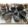 Image 5 : ASSORTED ITEMS INCLUDING; TEA SET, CAST IRON PANS, CAST IRON POTS & MORE (TABLE NOT INCLUDED)