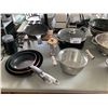 Image 3 : ASSORTED ITEMS INCLUDING; POTS & PANS, COFFEE MAKER, TOASTER OVEN, CUTTING BOARDS & MORE (TABLE N...
