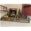 Image 1 : ASSORTED FIREPLACE ITEMS INCLUDING; TOOL SETS, FIREWOOD HOLDER, FIREPLACE FRAME & MORE