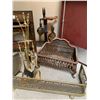 Image 4 : ASSORTED FIREPLACE ITEMS INCLUDING; TOOL SETS, FIREWOOD HOLDER, FIREPLACE FRAME & MORE