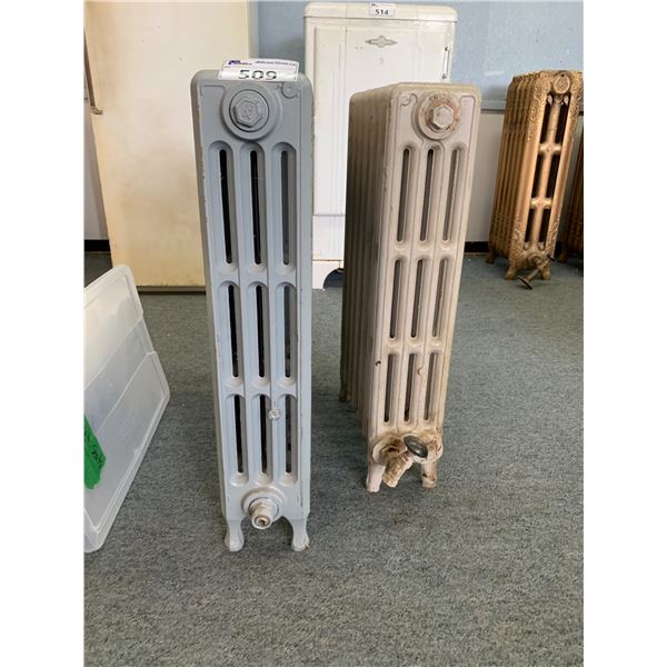 2 VINTAGE CAST IRON RADIATOR HEATERS