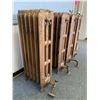 Image 2 : 4 ASSORTED PAINTED CAST IRON RADIATOR HEATERS