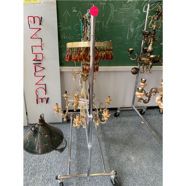 RACK OF 2 ASSORTED CHANDELIERS