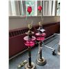 Image 2 : 2 CRANBERRY GLASS LAMPS