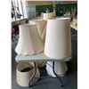 Image 1 : ASSORTED LAMP SHADES (TABLE NOT INCLUDED)