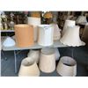 Image 4 : ASSORTED LAMP SHADES (TABLE NOT INCLUDED)