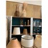 Image 5 : ASSORTED LAMPS & LAMP SHADES (TABLE & SHELVING NOT INCLUDED)