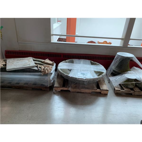 STONE WATER FOUNTAIN (HEAVY ON 3 PALLETS, ASSISTANCE OR PALLET JACK REQUIRED)