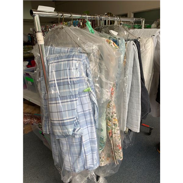 RACK OF ASSORTED TEXTILES