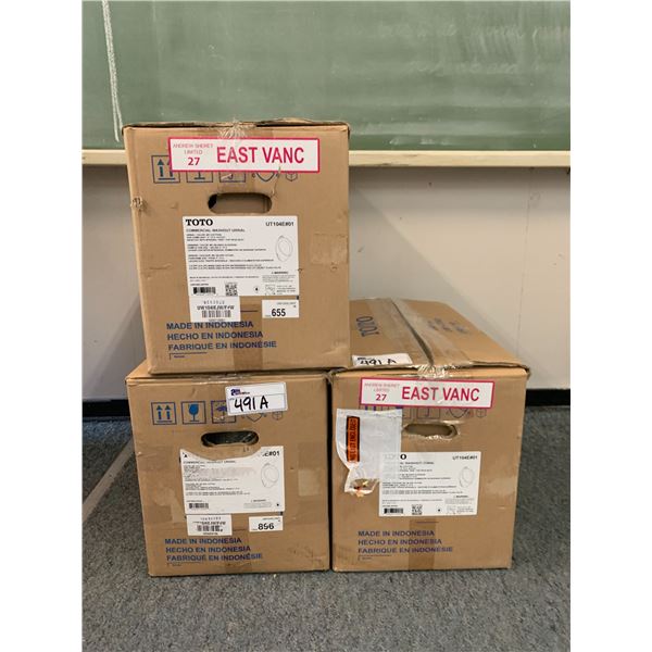 3 TOTO COMMERCIAL WASHOUT URINALS