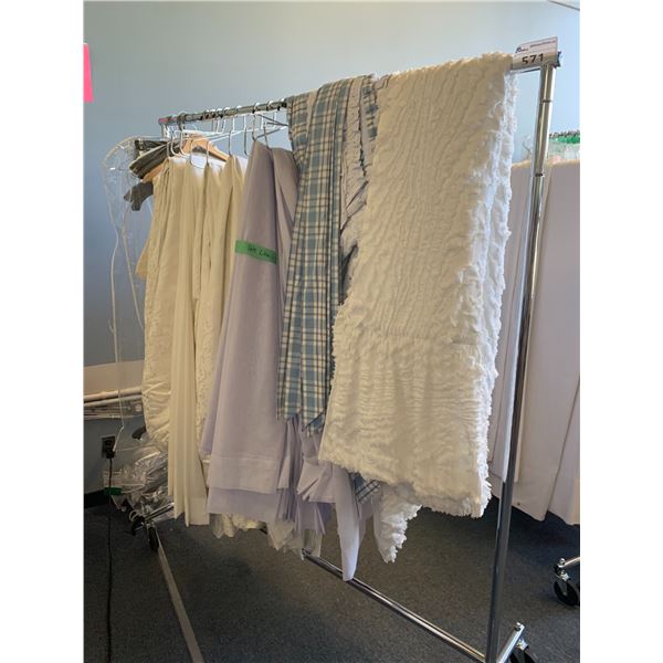 RACK OF ASSORTED CURTAINS