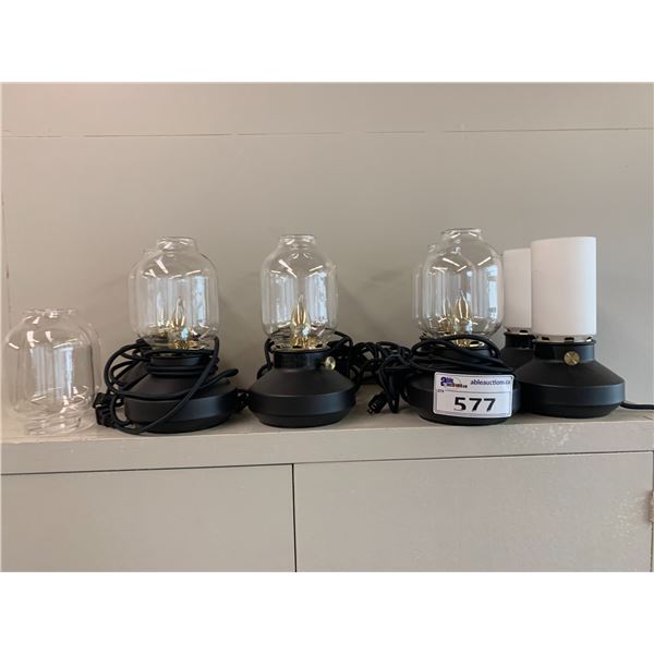 8 ASSORTED LAMPS