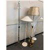 Image 4 : 5 ASSORTED FLOOR LAMPS WITH SOME SHADES