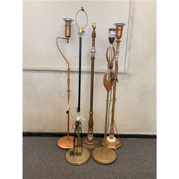 5 ASSORTED FLOOR LAMPS