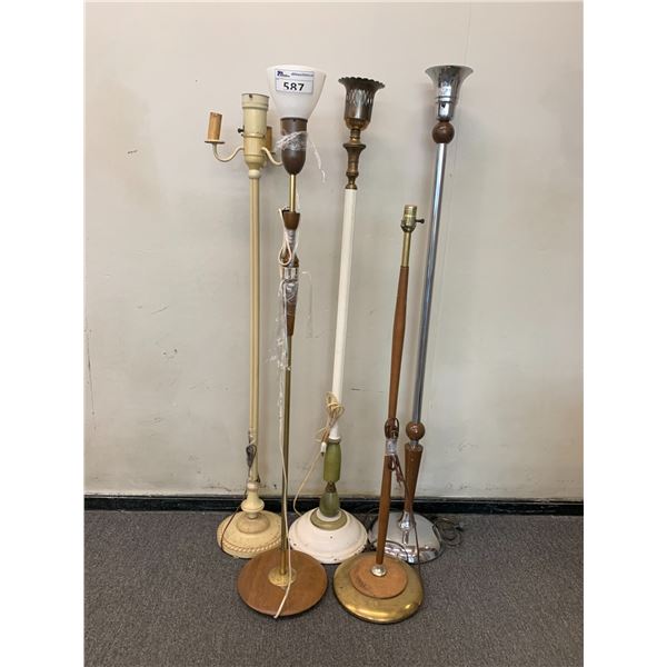 5 ASSORTED FLOOR LAMPS