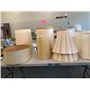 Image 3 : ASSORTED LAMP SHADES (TABLE NOT INCLUDED)
