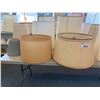 Image 3 : ASSORTED LAMP SHADES (TABLE NOT INCLUDED)