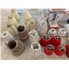Image 6 : ASSORTED LIGHTING INCLUDING; LAMP SHADES, GLOBE LIGHTS, WALL FIXTURES & MORE (TABLE NOT INCLUDED)