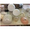 Image 8 : ASSORTED LIGHTING INCLUDING; LAMP SHADES, GLOBE LIGHTS, WALL FIXTURES & MORE (TABLE NOT INCLUDED)