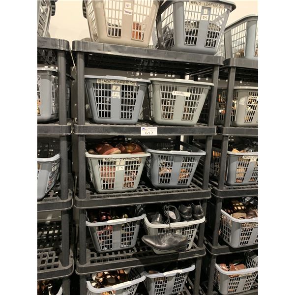*L2* 10 BINS OF ASSORTED SHOES (RACK NOT INCLUDED)