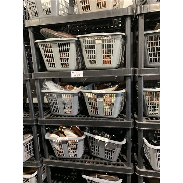 *L2* 10 BINS OF ASSORTED SHOES (RACK NOT INCLUDED)