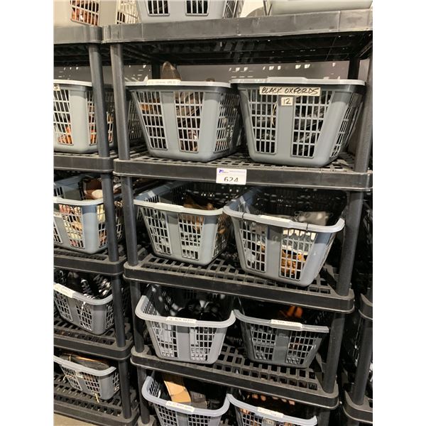*L2* 10 BINS OF ASSORTED SHOES (RACK NOT INCLUDED)