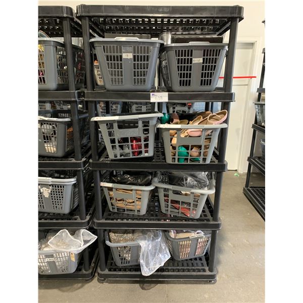 *L2* 8 BINS OF ASSORTED SHOES (RACK NOT INCLUDED)