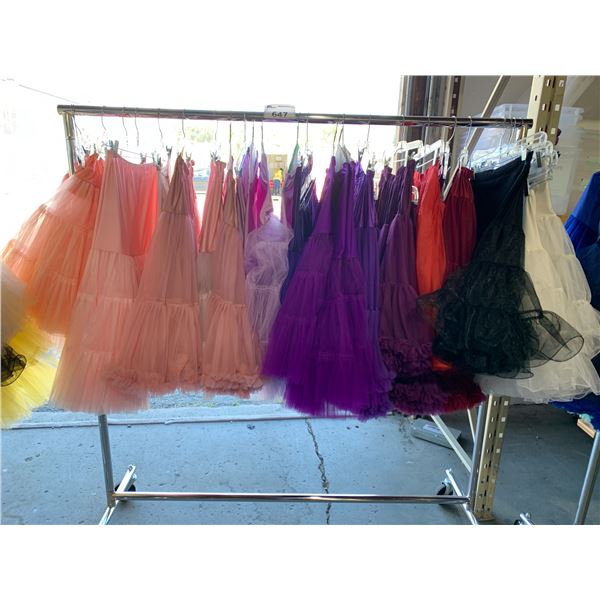 *L2* RACK OF ASSORTED CRINOLINES (RACK NOT INCLUDED)