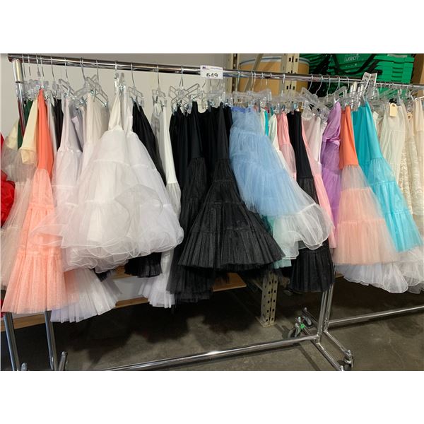 *L2* RACK OF ASSORTED CRINOLINES (RACK NOT INCLUDED)