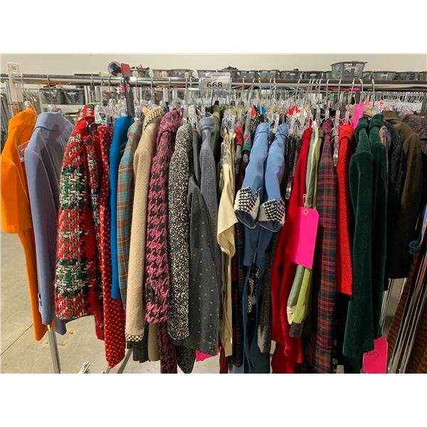 *L2* RACK OF ASSORTED 2-PC SUIT SETS & TOPS (RACK NOT INCLUDED)