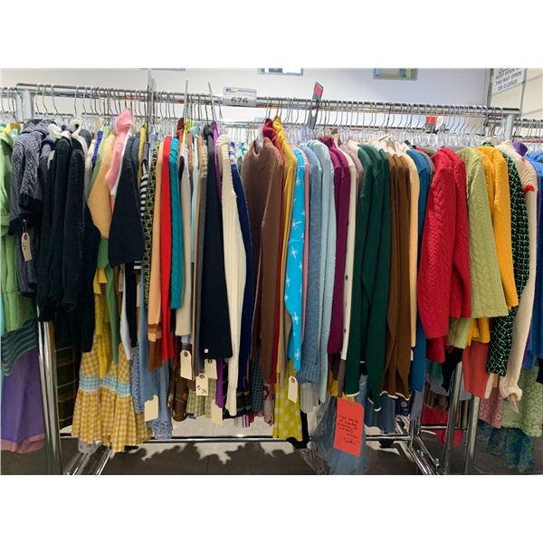 *L2* RACK OF ASSORTED SWEATERS (RACK NOT INCLUDED)