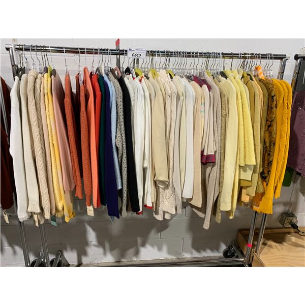 *L2* RACK OF ASSORTED CARDIGANS (RACK NOT INCLUDED)