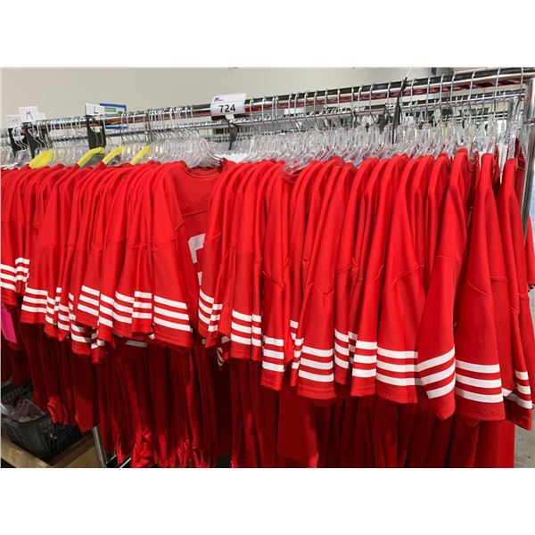 *L2*RACK OF ASSORTED FOOTBALL JERSEYS (RACK NOT INCLUDED)