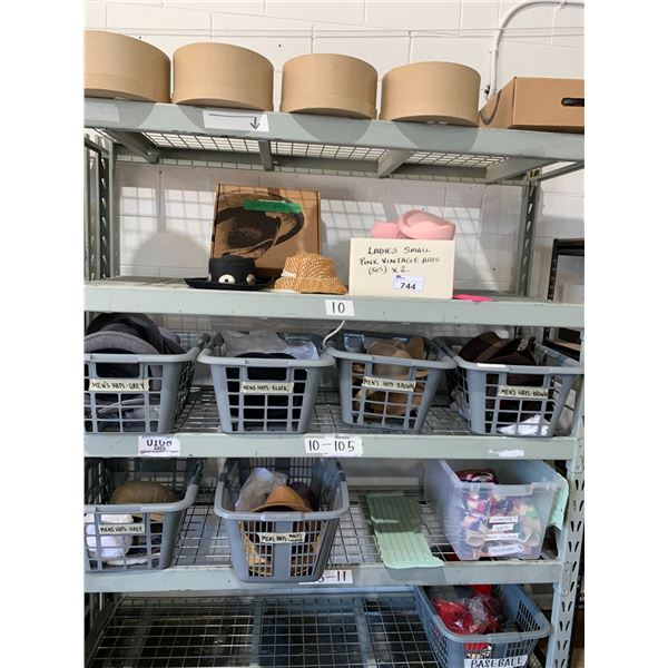 *L2* RACK OF ASSORTED HATS & HAT BOXES (RACK NOT INCLUDED)