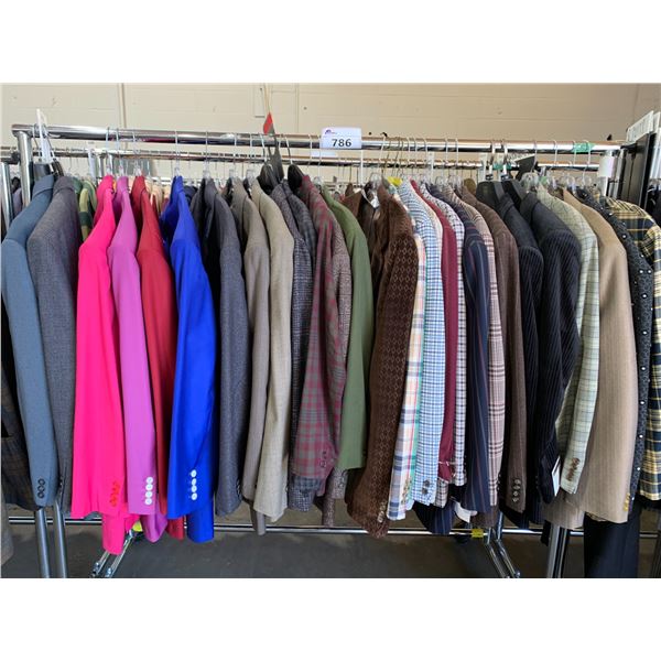 *L2* RACK OF ASSORTED SUIT JACKETS (RACK NOT INCLUDED)