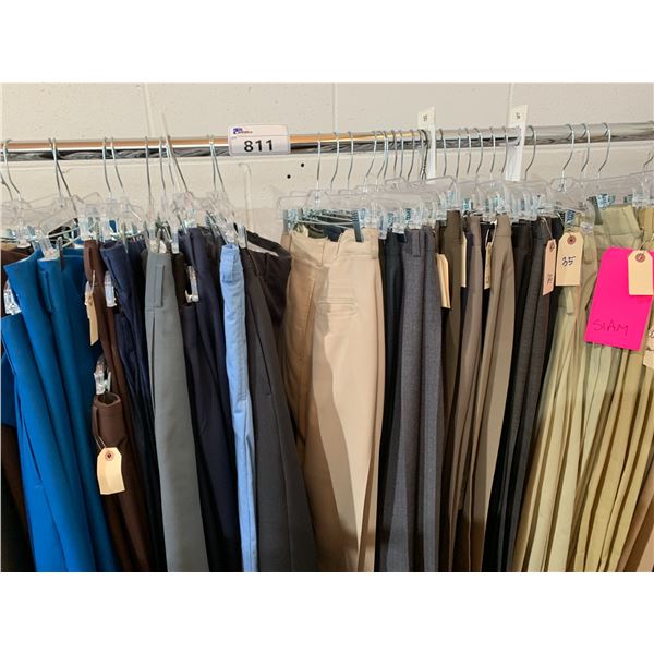 *L2* RACK OF ASSORTED DRESS PANTS (RACK NOT INCLUDED)