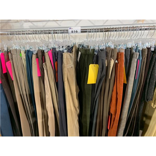 *L2* RACK OF ASSORTED DRESS PANTS (RACK NOT INCLUDED)