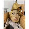 Image 2 : *L2* LARGE WOOD CRATE WITH GIANT TITAN HEAD & HORSE COSTUMES APPROX 44"X88"X44" (RACK UNDER CRATE...