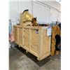 Image 3 : *L2* LARGE WOOD CRATE WITH GIANT TITAN HEAD & HORSE COSTUMES APPROX 44"X88"X44" (RACK UNDER CRATE...