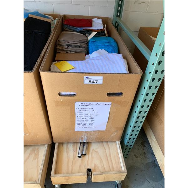 *L2* BOX OF ASSORTED TEXTILES (RACK NOT INCLUDED)