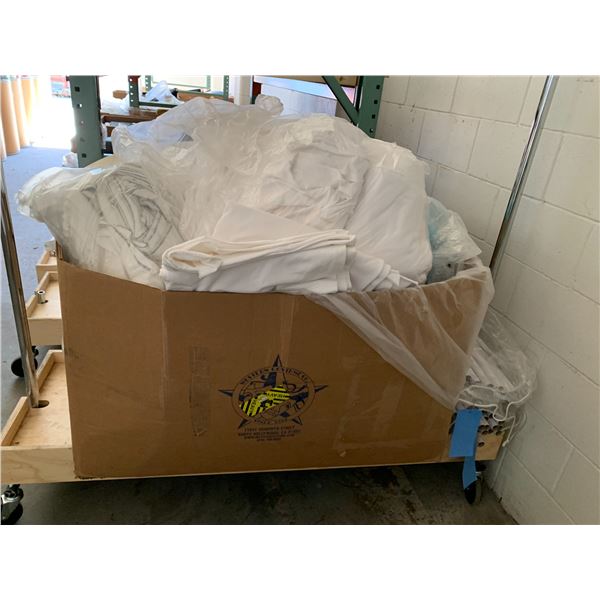 *L2* BOX OF ASSORTED TEXTILES (RACK NOT INCLUDED)